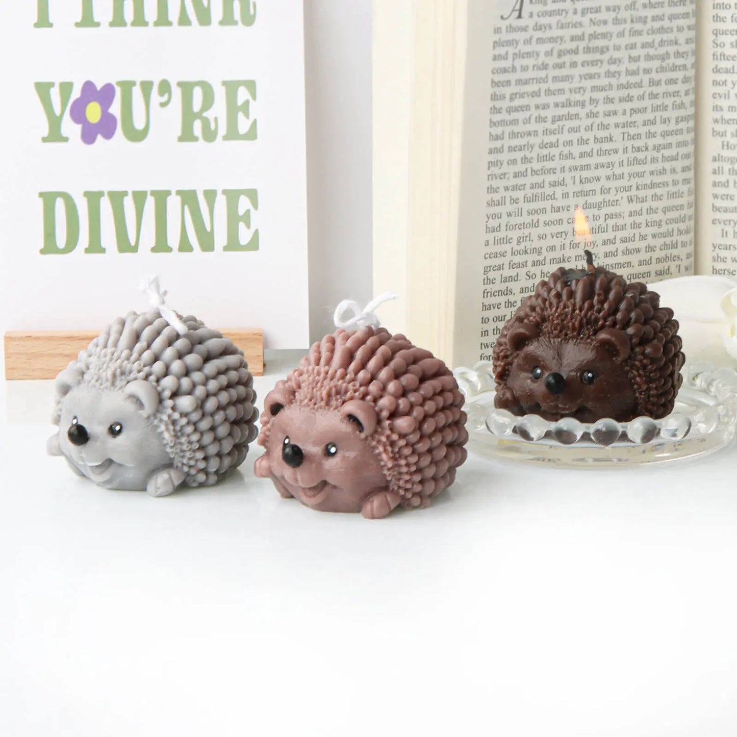 Hedgehog 3D Candle Mold Silicone Soap Mold Craft Plaster Mold Soy Wax Mold