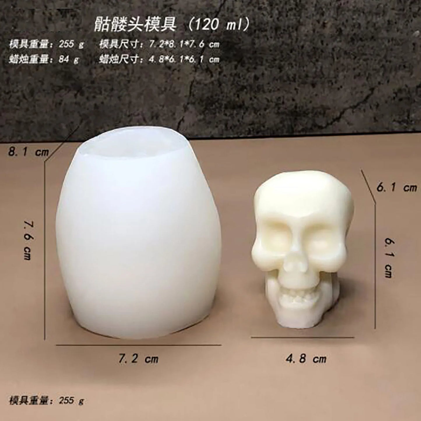 3D Halloween skull Candle Mold silicon creative decoration DIY horror ghost