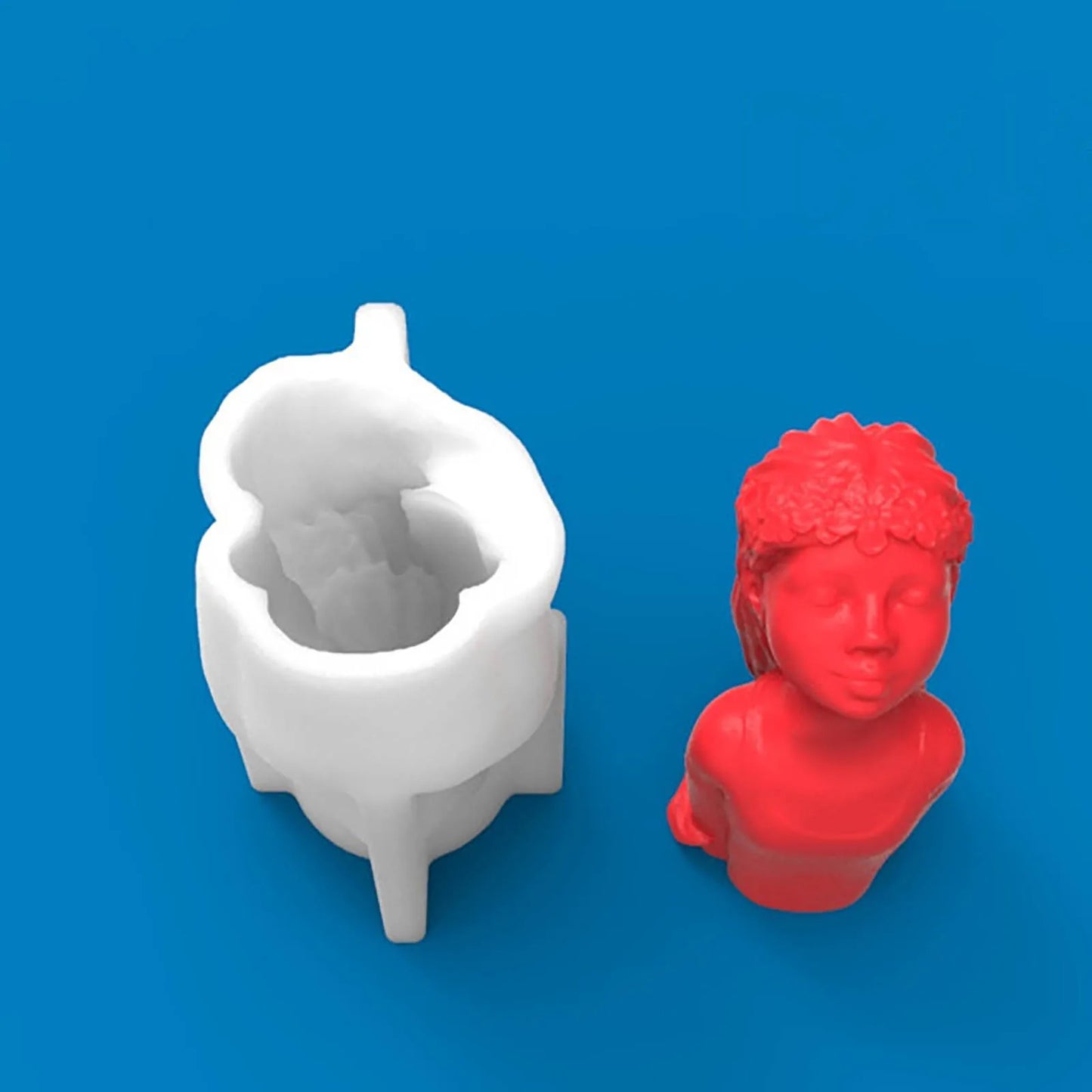 3D Candle Molds Pillar Small Silicone Soap Mold Girl Handmade Craft Wax Moulds