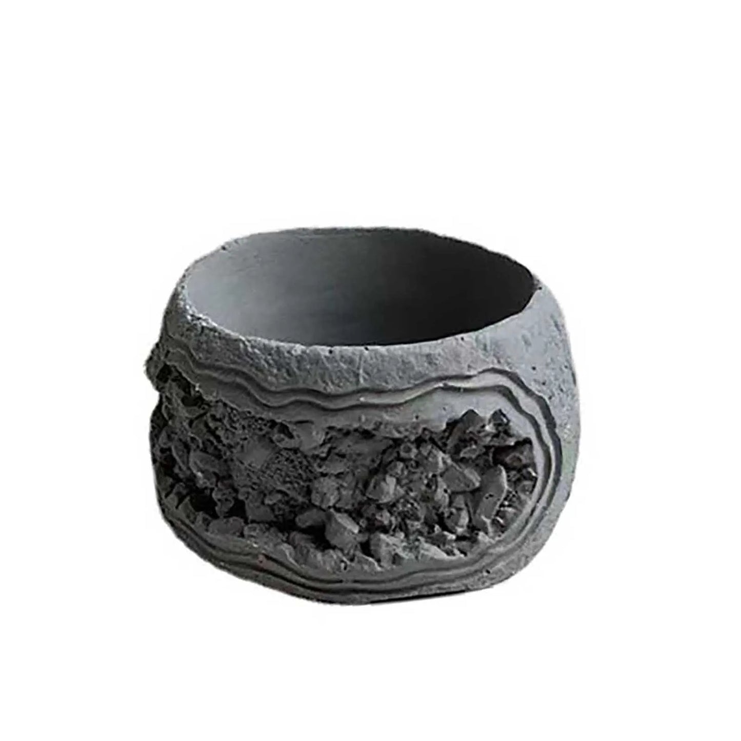 Concrete Succulent Flower Pot Round Cement Mold Handmade Silicone Planter Mould