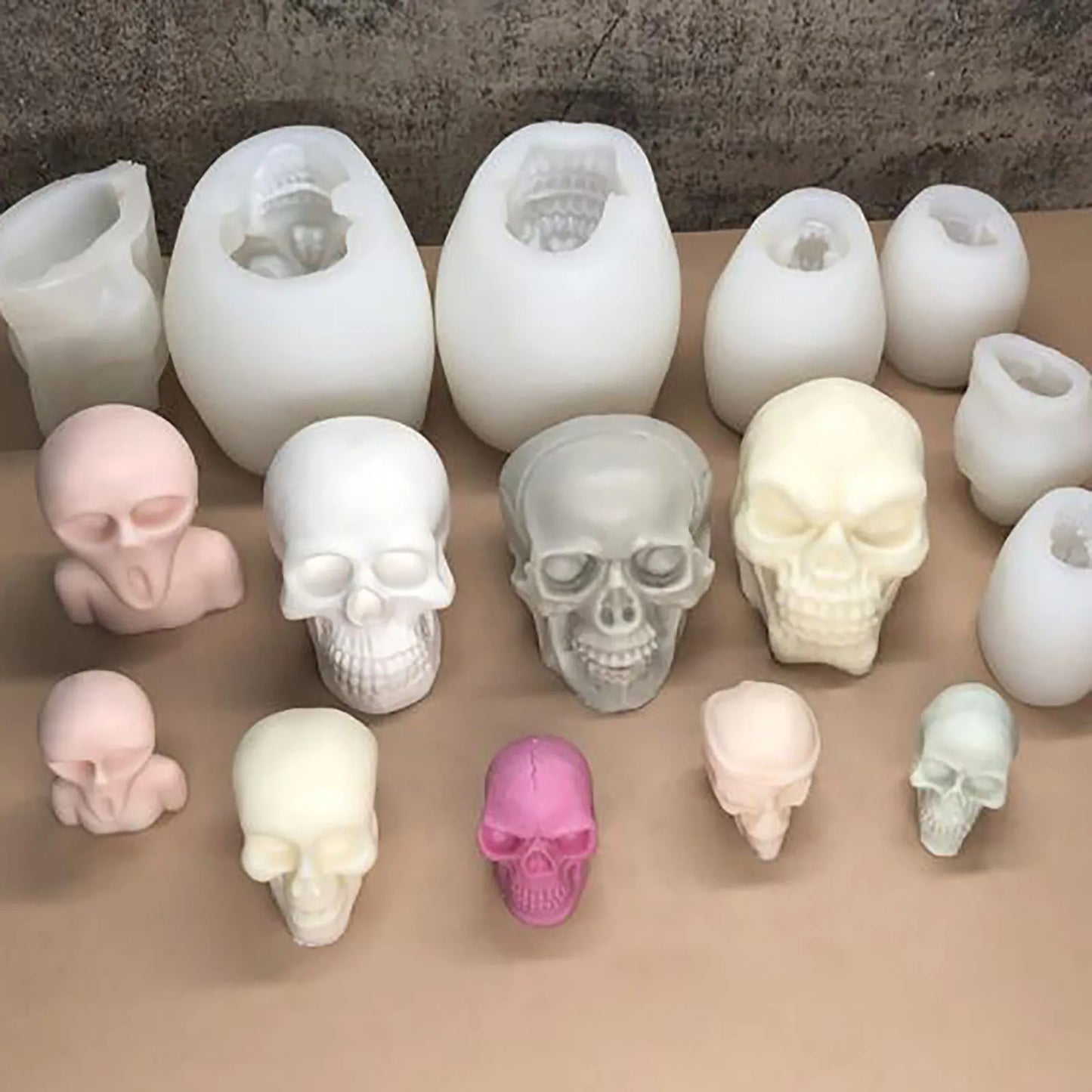 3D Halloween skull Candle Mold silicon creative decoration DIY horror ghost