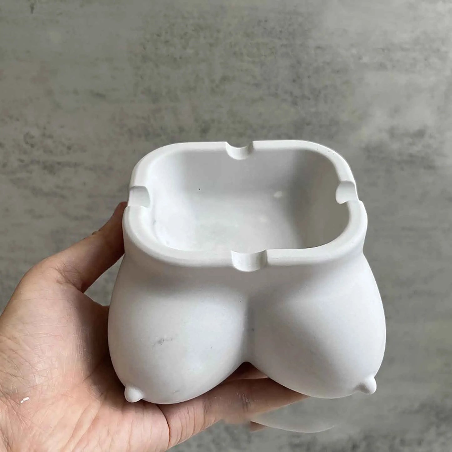 Body Handmade Concrete Flower Pot Silicone Planter Mould Ashtray Cement Mold