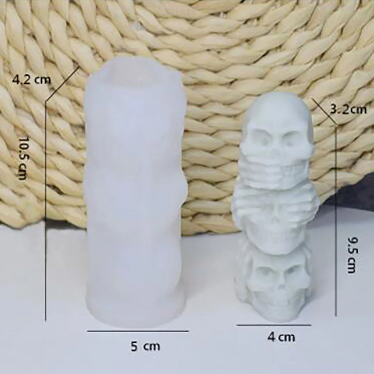 3D Halloween skull Candle Mold silicon creative decoration DIY horror ghost