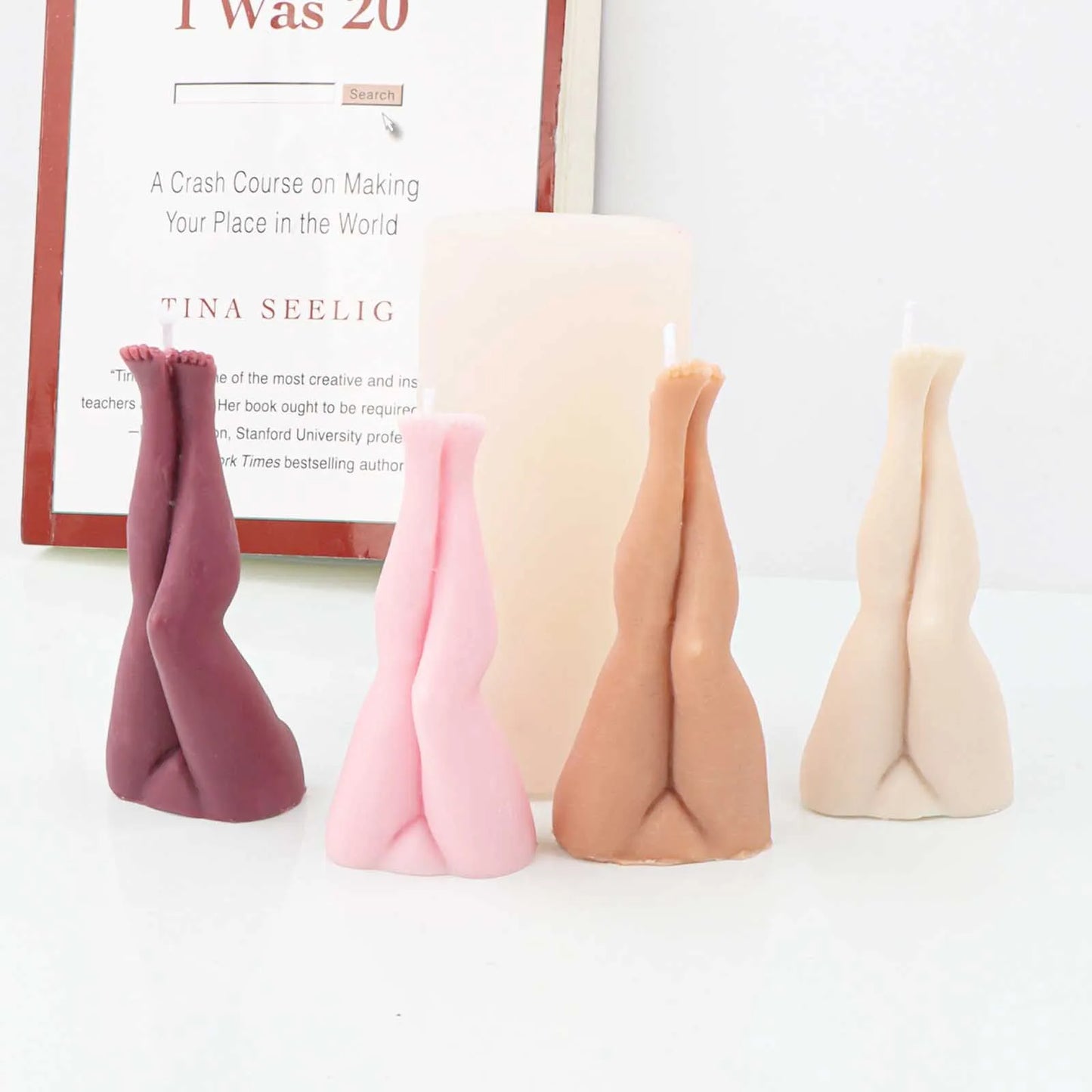 Legs 3D Candle Mold Silicone Soap Making Mould Hand Craft Soy Wax Mould