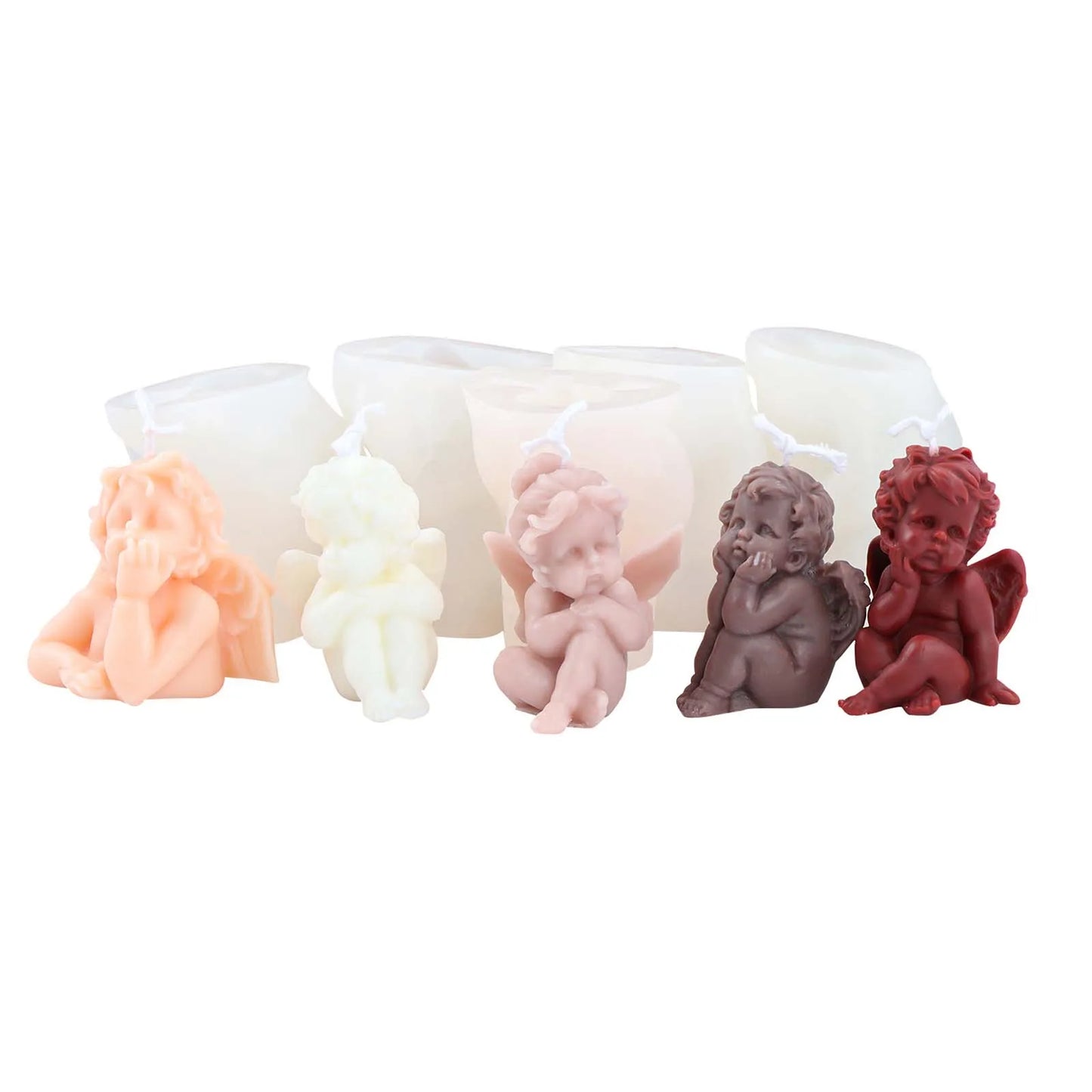 Mini Size Angle 3D Candle Molds Pillar Silicone Soap Mold Handmade Soy Wax Mould