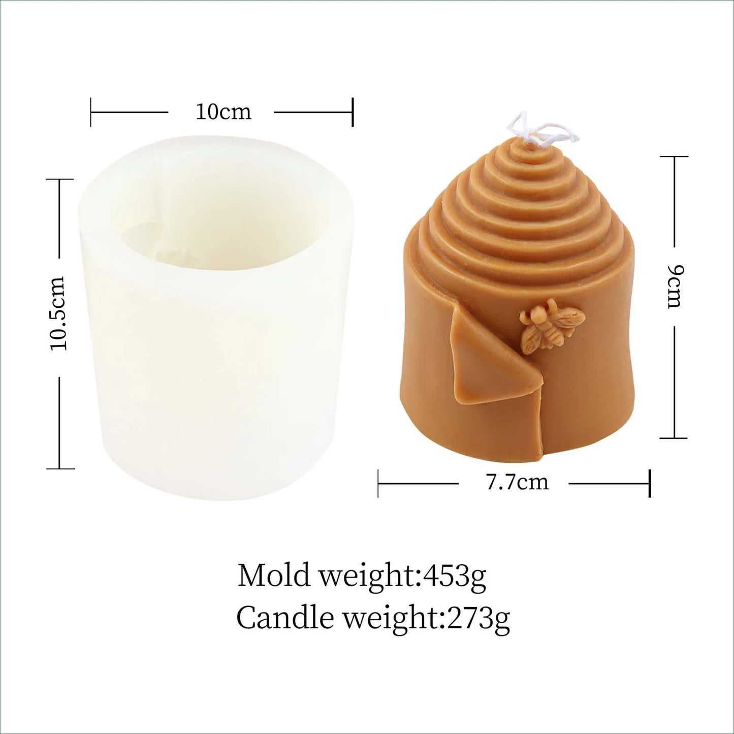 3D Bee Candle Molds Honeycomb Silicone Soap Mold Wax Mold Candle Making Mould