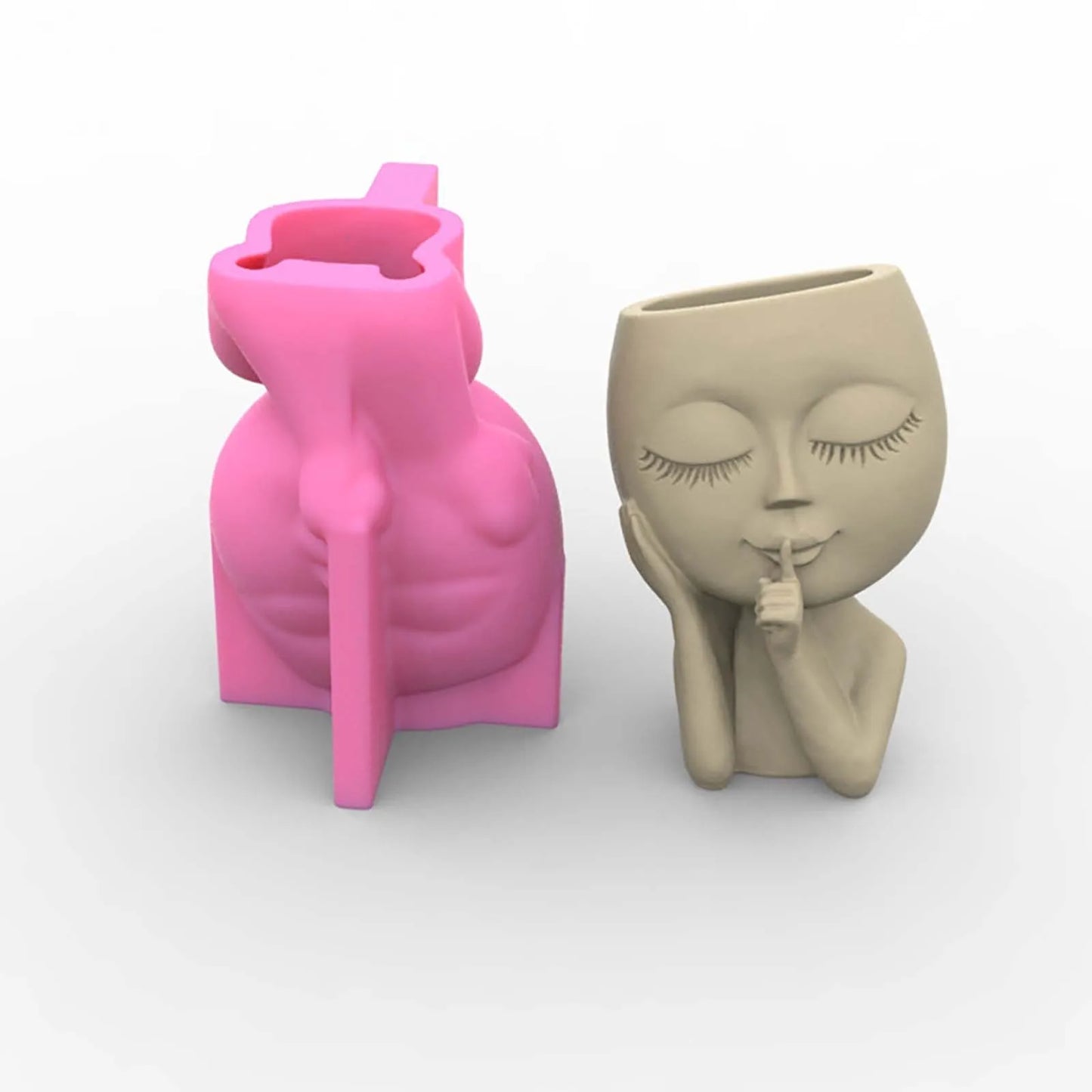 Baby Cement Mold Concrete DIY Craft Succulent Flower Pot Silicone Planter Mould