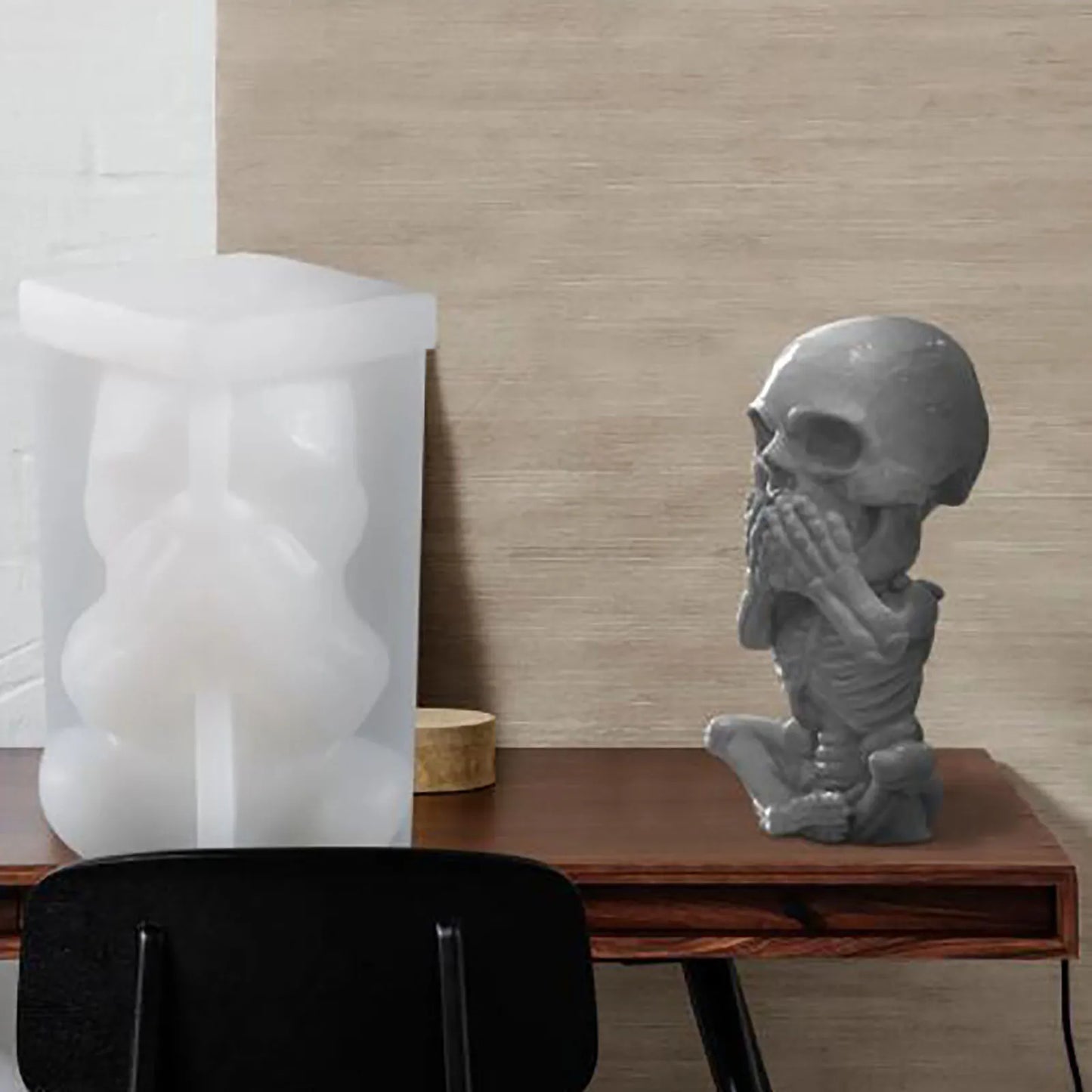 3D Easter Skull Candle Silicone Mould Silicon Wax Soap Resin Epoxy Mold