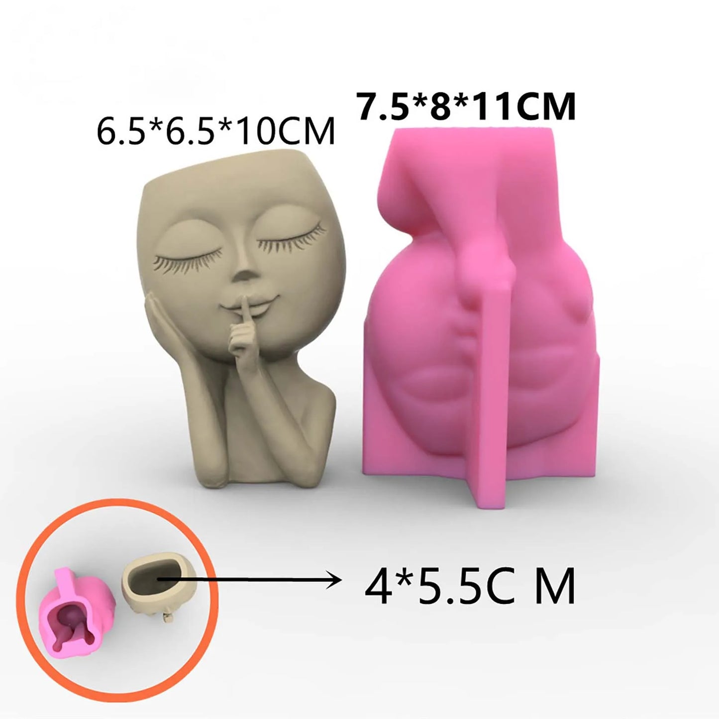 Baby Cement Mold Concrete DIY Craft Succulent Flower Pot Silicone Planter Mould