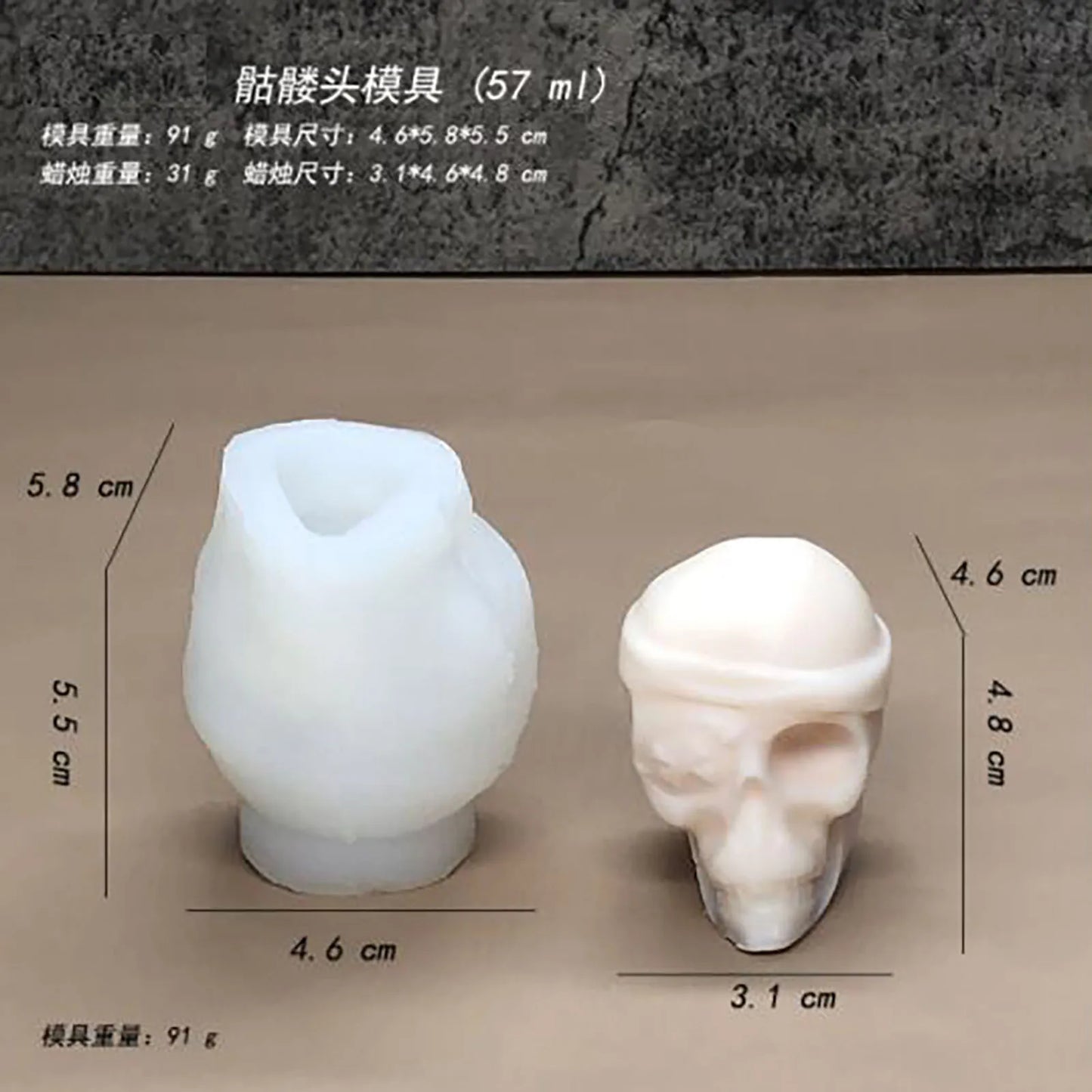 3D Halloween skull Candle Mold silicon creative decoration DIY horror ghost