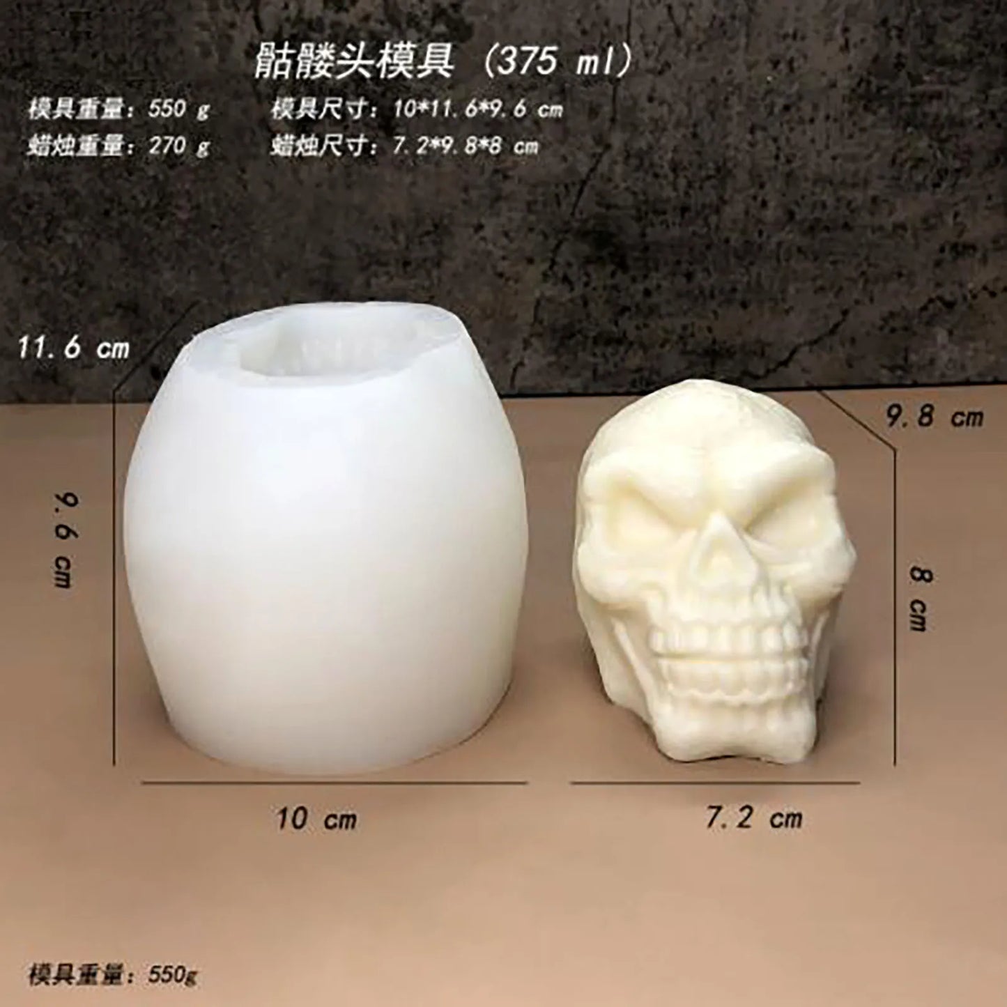 3D Halloween skull Candle Mold silicon creative decoration DIY horror ghost