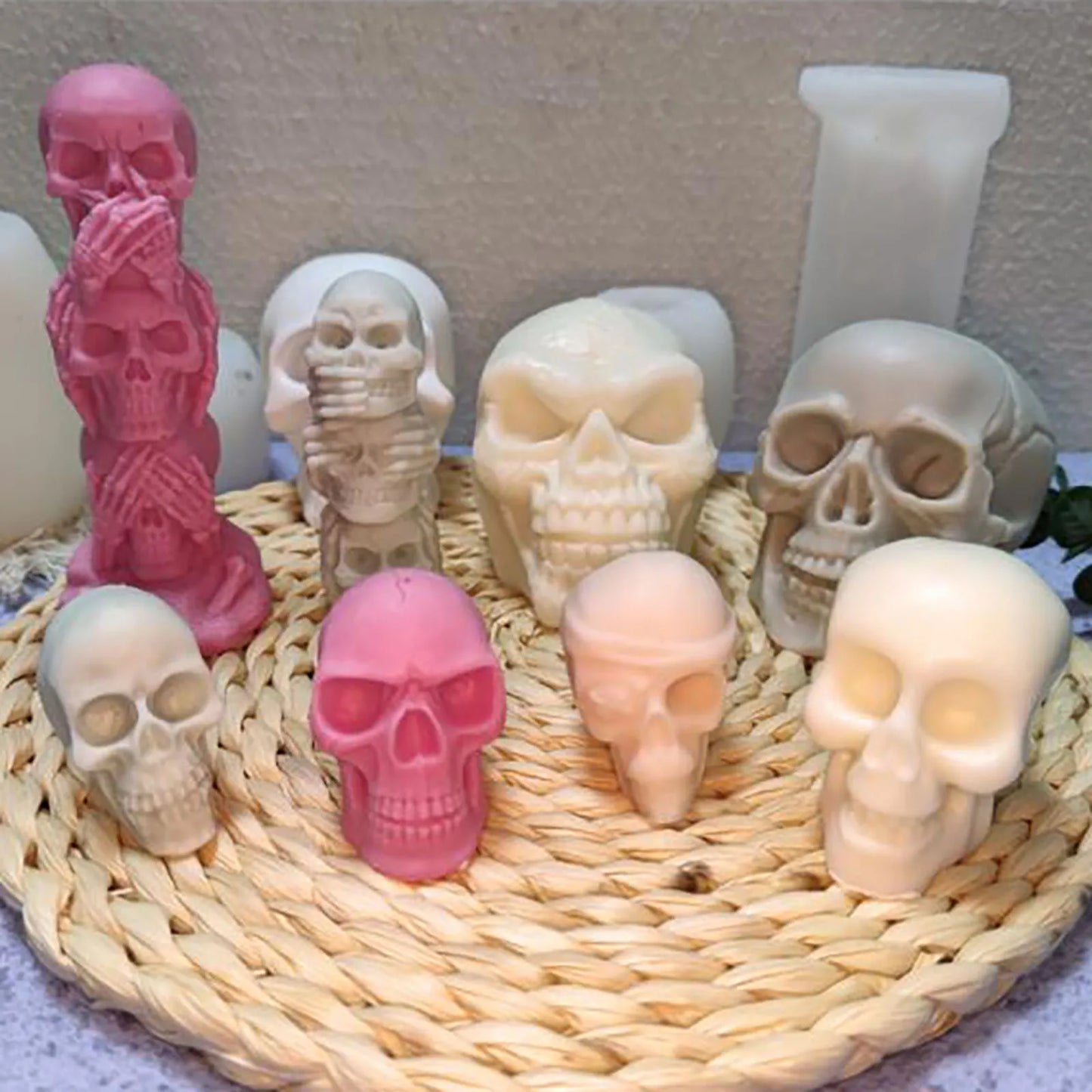 3D Halloween skull Candle Mold silicon creative decoration DIY horror ghost