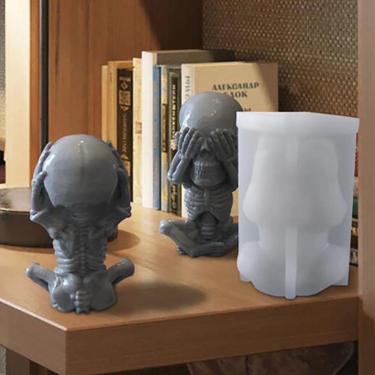 3D Easter Skull Candle Silicone Mould Silicon Wax Soap Resin Epoxy Mold