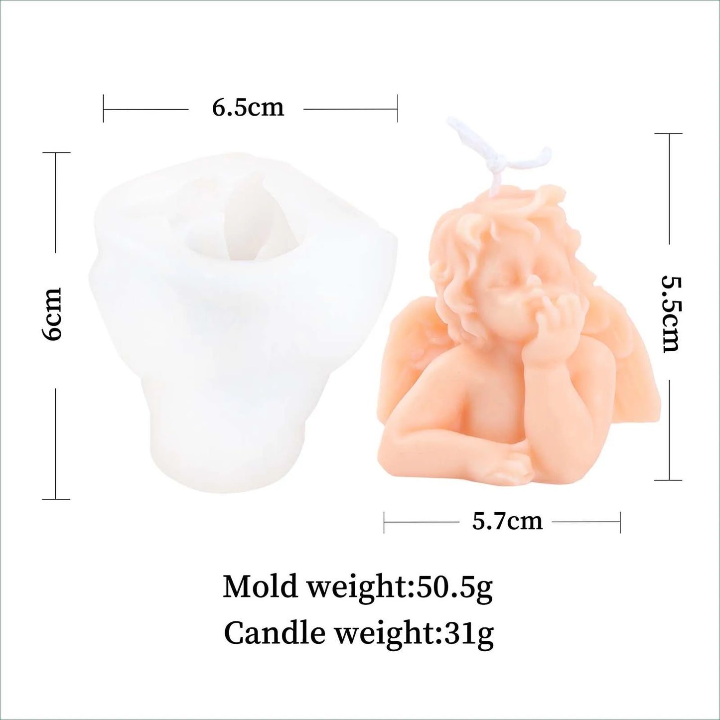 Mini Size Angle 3D Candle Molds Pillar Silicone Soap Mold Handmade Soy Wax Mould