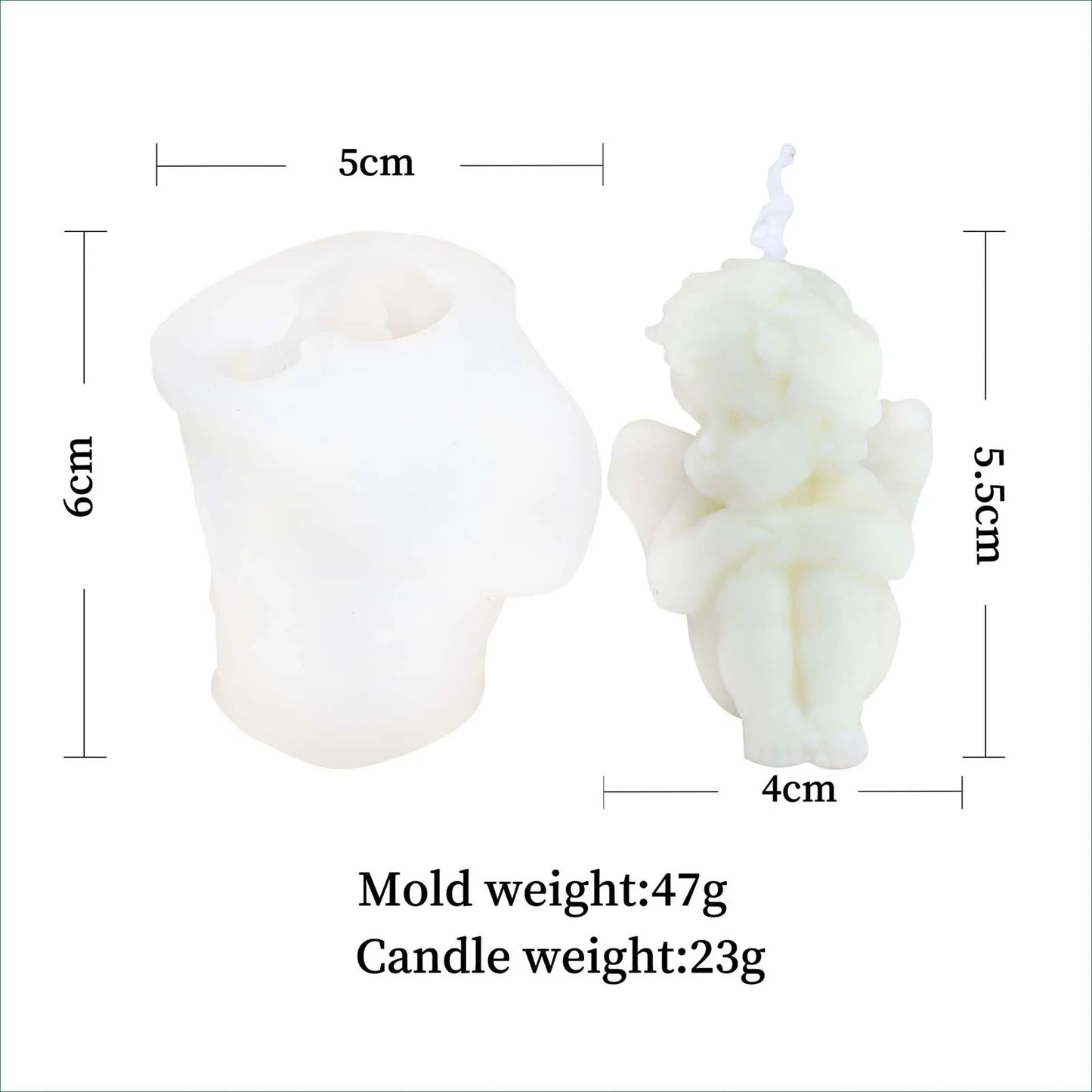 Mini Size Angle 3D Candle Molds Pillar Silicone Soap Mold Handmade Soy Wax Mould