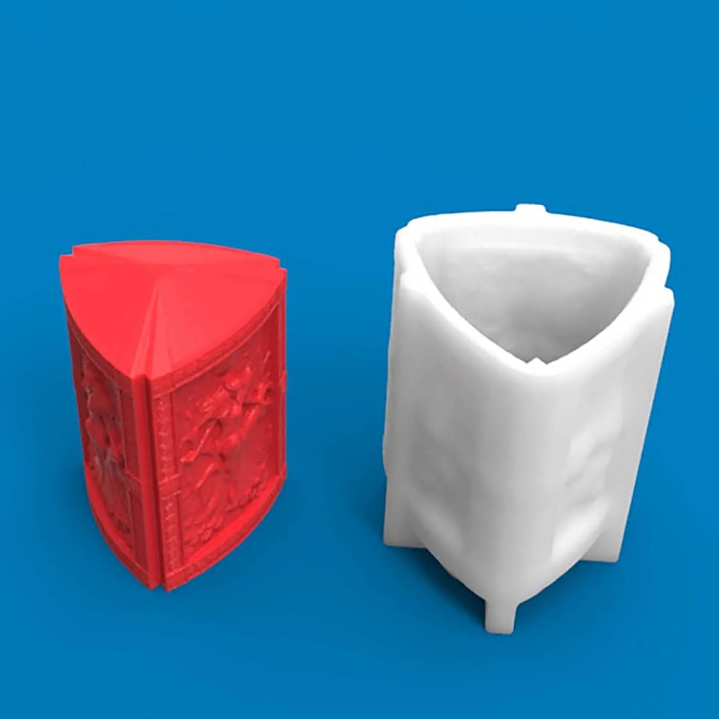 3D Candle Molds Pillar Silicone Soap Mold Triangle Box Handmade Craft Wax Moulds
