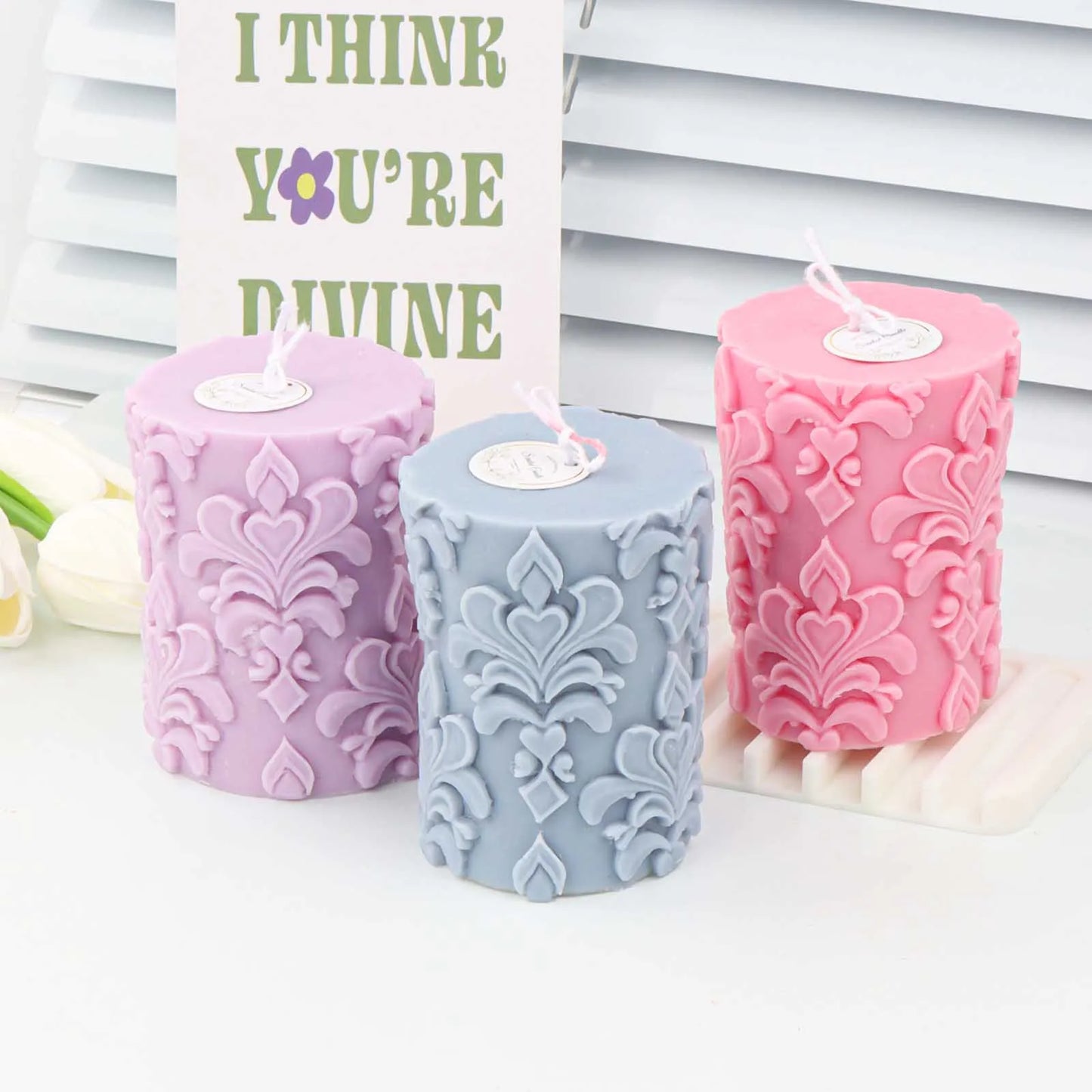 Pinecone 3D Candle Mold Silicone Soap Making Mould Hand Craft Soy Wax Mould