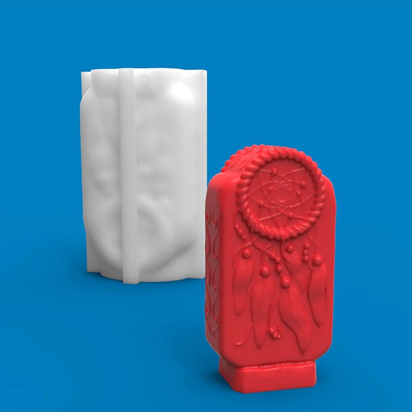 3D Candle Molds Pillar Silicone Soap Mold DIY Handmade Craft Wax Moulds