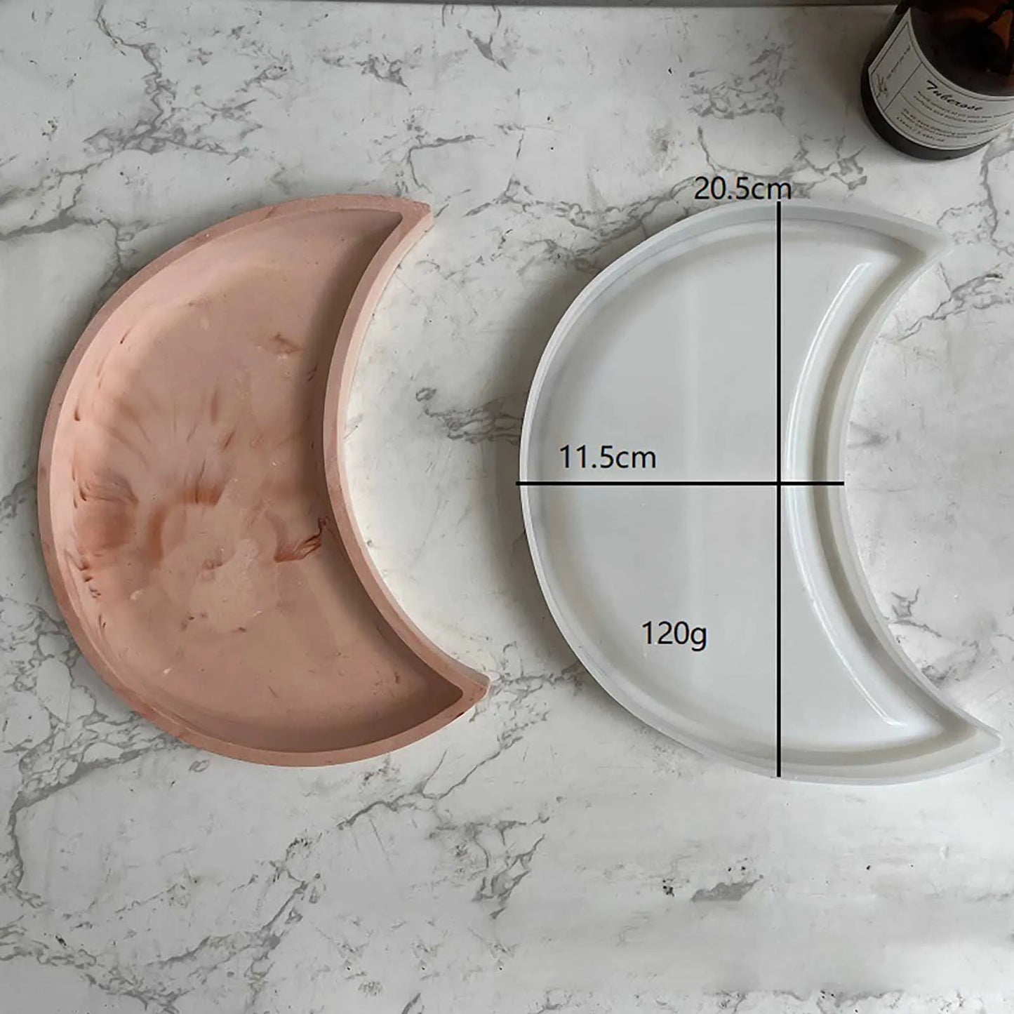 Concrete Moon Tray Silicone Cement Mold Handmade Storage Box Epoxy Resin Mould