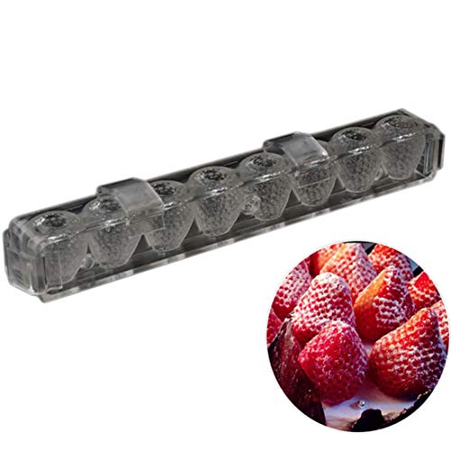 19294 Grainrain 3D Strawberry DIY Mould Clear Tray Hard PC Chocolate Molds Candy Jelly Mould
