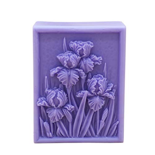 Rectangle Flower White Flexible Soap Mold Silicone Soap Mould DIY Craft Art Handmade Soap Making Molds