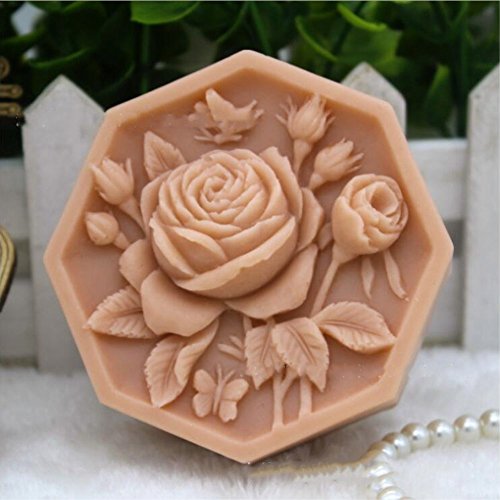 Soap Mold Rose Flower Butterfly Silicone Mold Crafted Molds Handmade Soap Mold