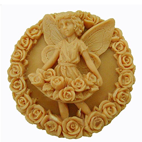 Angle and Rose Round Shaped White Flexible Craft Art Silicone Soap Mold Craft Molds DIY Handmade soap molds Mould