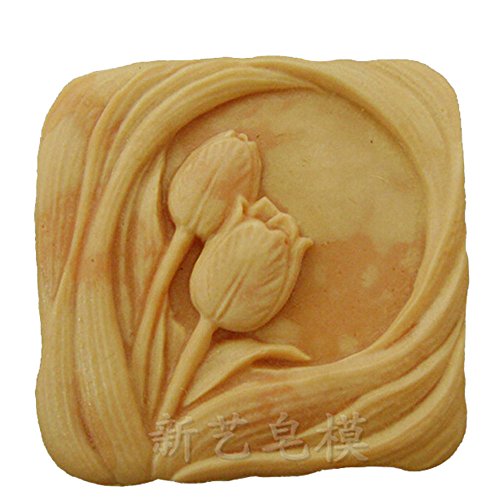 Sweet Flower White Rectangle Silicone Soap Mould Soap Making Molds DIY Craft Art Handmade Flexible Soap Mold