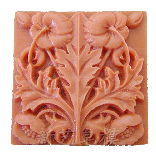 Square Flower Soap Making Molds DIY Craft Art Handmade Flexible Soap Mold Silicone Soap Mould Soap