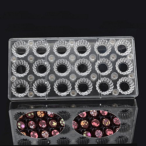 19350 / Round Gear DIY Chocolate Transfer Sheet Custom Molds Magnetic Polycarbonate Mould