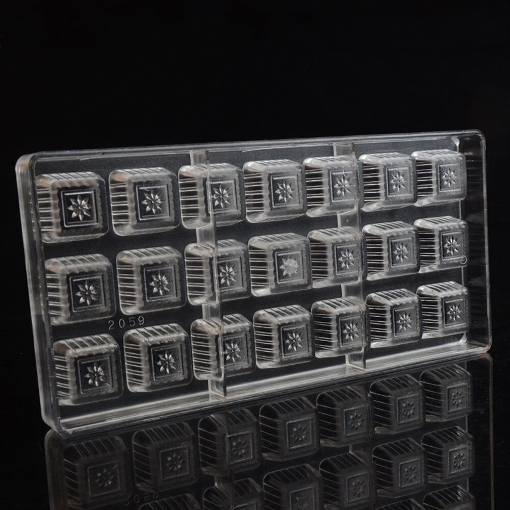 19271 / Square Plum Chocolate Molds
