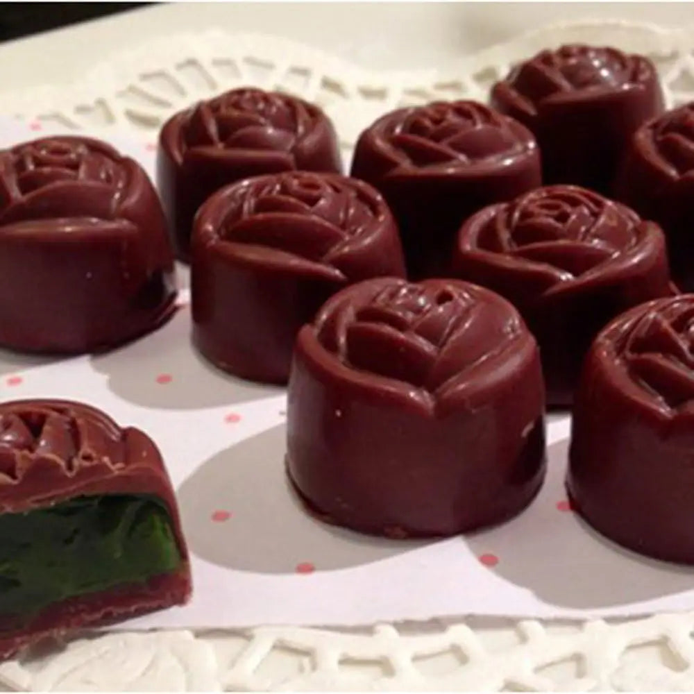 19269 / Molde de chocolate de rosa de plástico duro transparente
