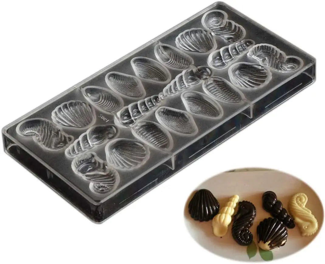19278 / Moldes de chocolate con forma de conchas marinas
