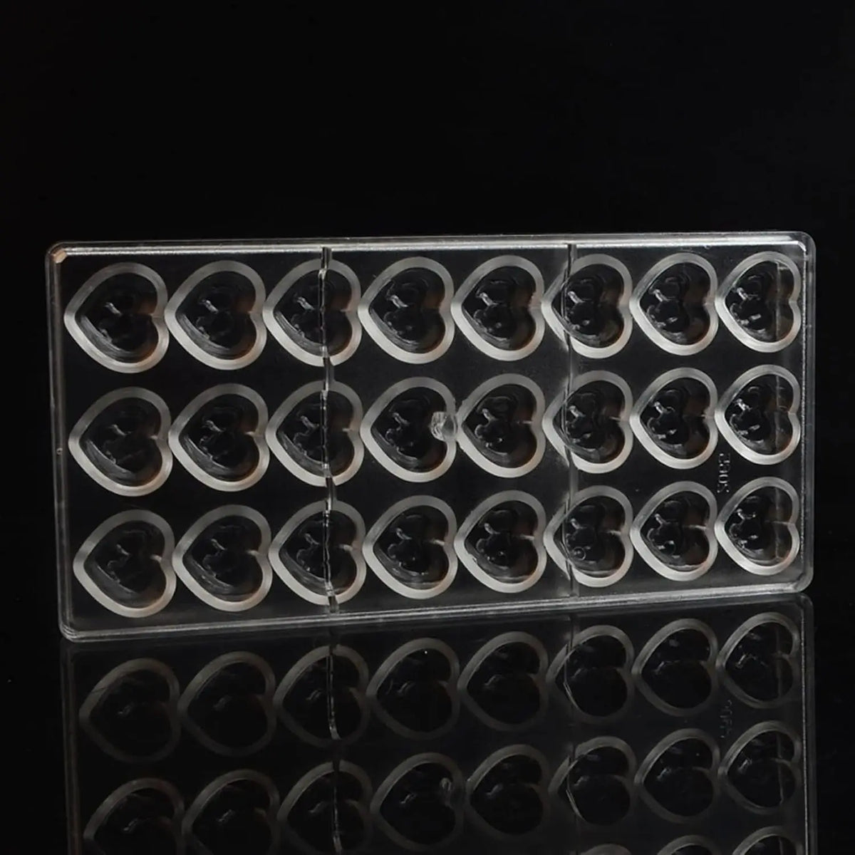 19282 / Heart Chocolate Mold – 21 Cavity DIY Valentine Candy Mold Clear Hard DIY Pastry Baking Tool