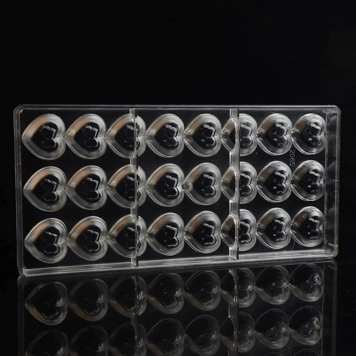 19282 / Heart Chocolate Mold – 21 Cavity DIY Valentine Candy Mold Clear Hard DIY Pastry Baking Tool