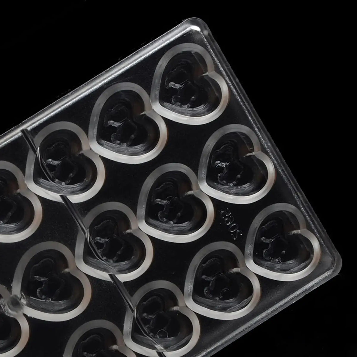 19282 / Heart Chocolate Mold – 21 Cavity DIY Valentine Candy Mold Clear Hard DIY Pastry Baking Tool