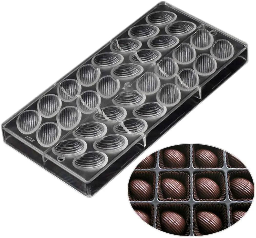 19291 / Small Easter Egg Shaped Polycarbonate Chocolate Candy Mold 32 Cavity Thread Surface