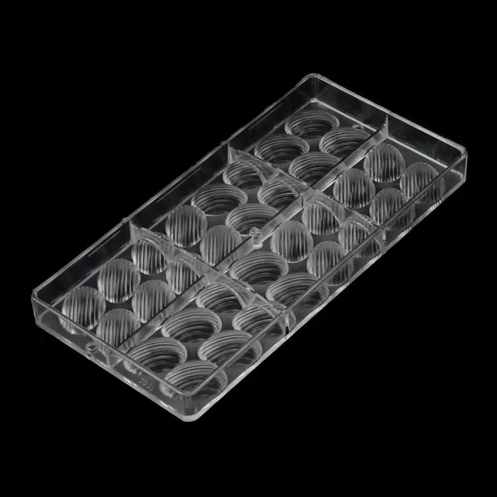 19291 / Small Easter Egg Shaped Polycarbonate Chocolate Candy Mold 32 Cavity Thread Surface