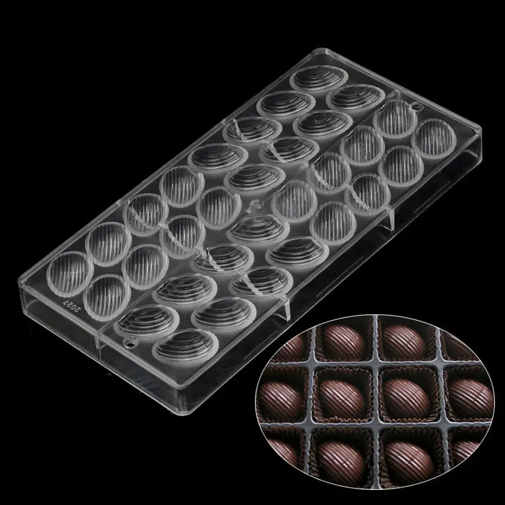 19291 / Small Easter Egg Shaped Polycarbonate Chocolate Candy Mold 32 Cavity Thread Surface