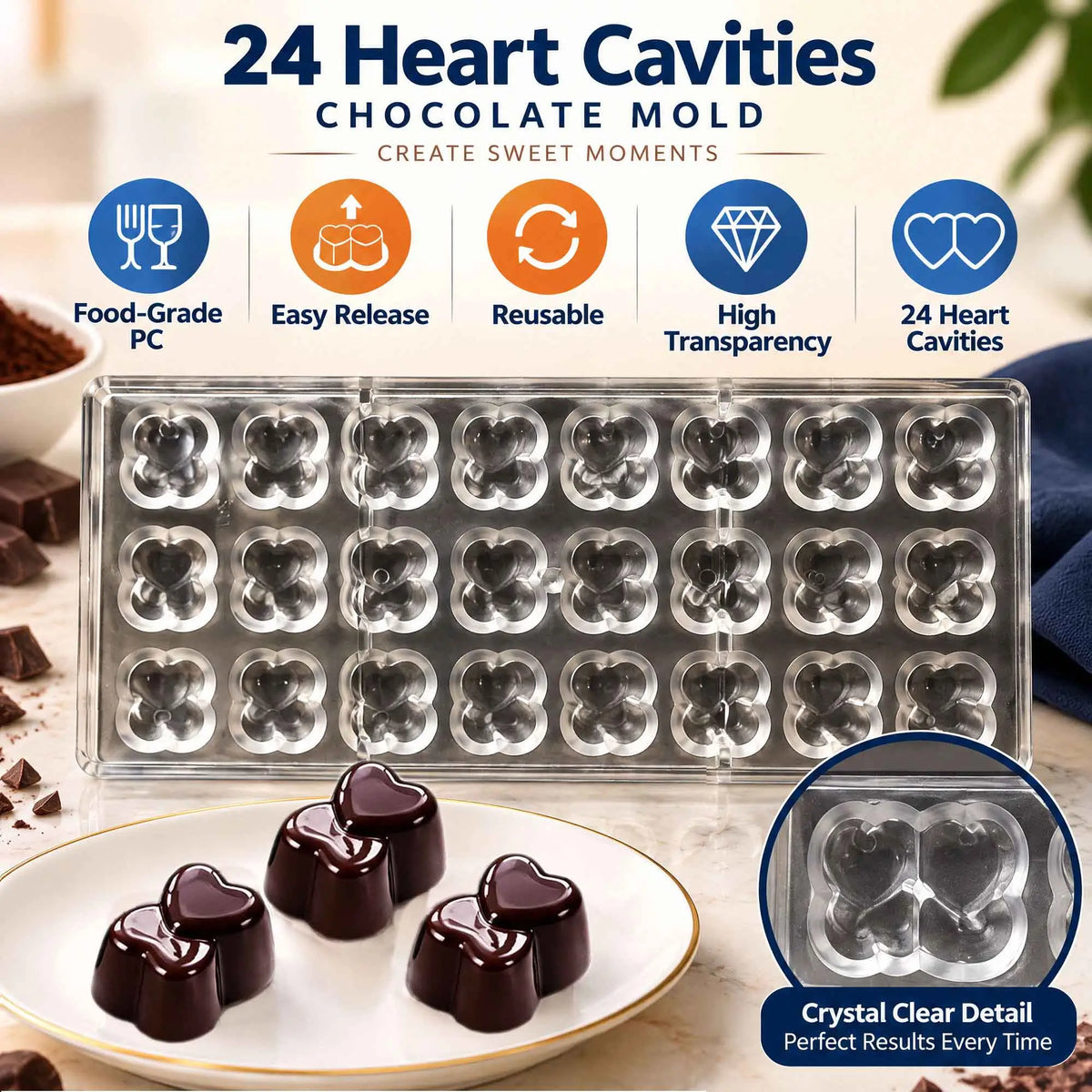 19292-10 heart lollipop mold