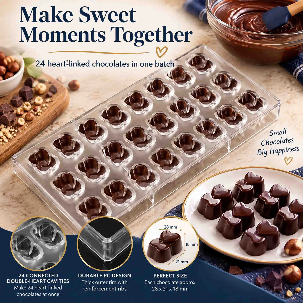 19292-14 heart shape mold for chocolate