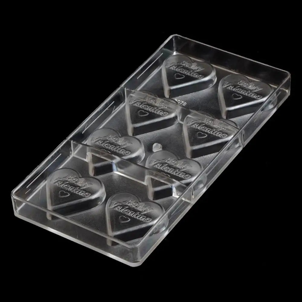 19317 / Large Heart Mould Of Valentine Chocolate Molds Polycarbonate 8 Cavities