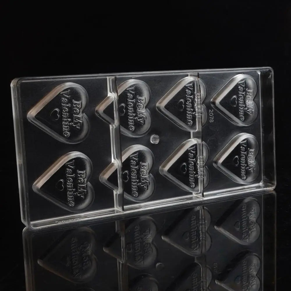 19317 / Large Heart Mould Of Valentine Chocolate Molds Polycarbonate 8 Cavities