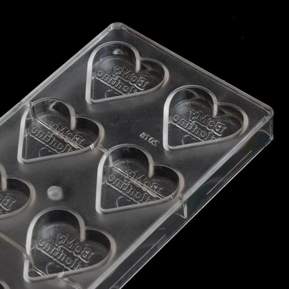 19317 / Large Heart Mould Of Valentine Chocolate Molds Polycarbonate 8 Cavities