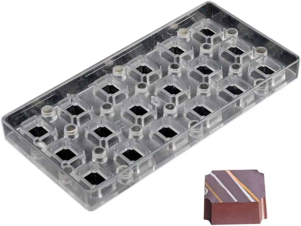 19326 / Rectangle DIY Chocolate Transfer Sheet Custom Molds Magnetic Polycarbonate Mould