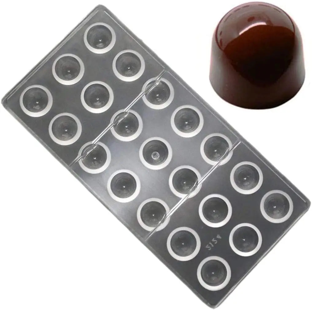 19328 Moldes de chocolate DIY de plástico rígido transparente de policarbonato PC con forma de bala