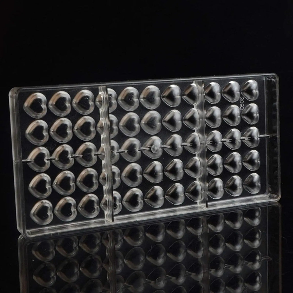 19340 / Small Conversation Heart Mold Polycarbonate Semi 3D Chocolate Mold For Mother's Day 55 cavity