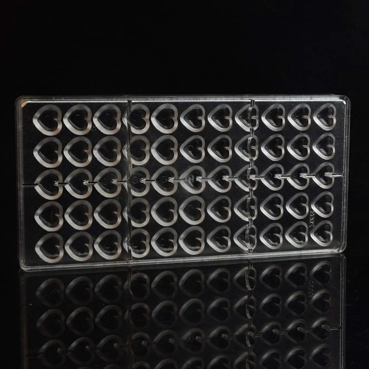19340 / Small Conversation Heart Mold Polycarbonate Semi 3D Chocolate Mold For Mother's Day 55 cavity