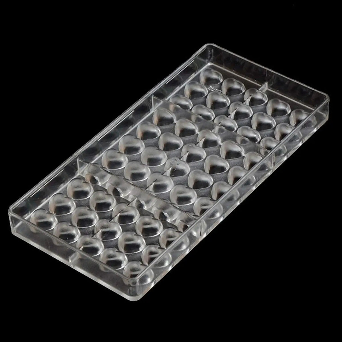 19340 / Small Conversation Heart Mold Polycarbonate Semi 3D Chocolate Mold For Mother's Day 55 cavity