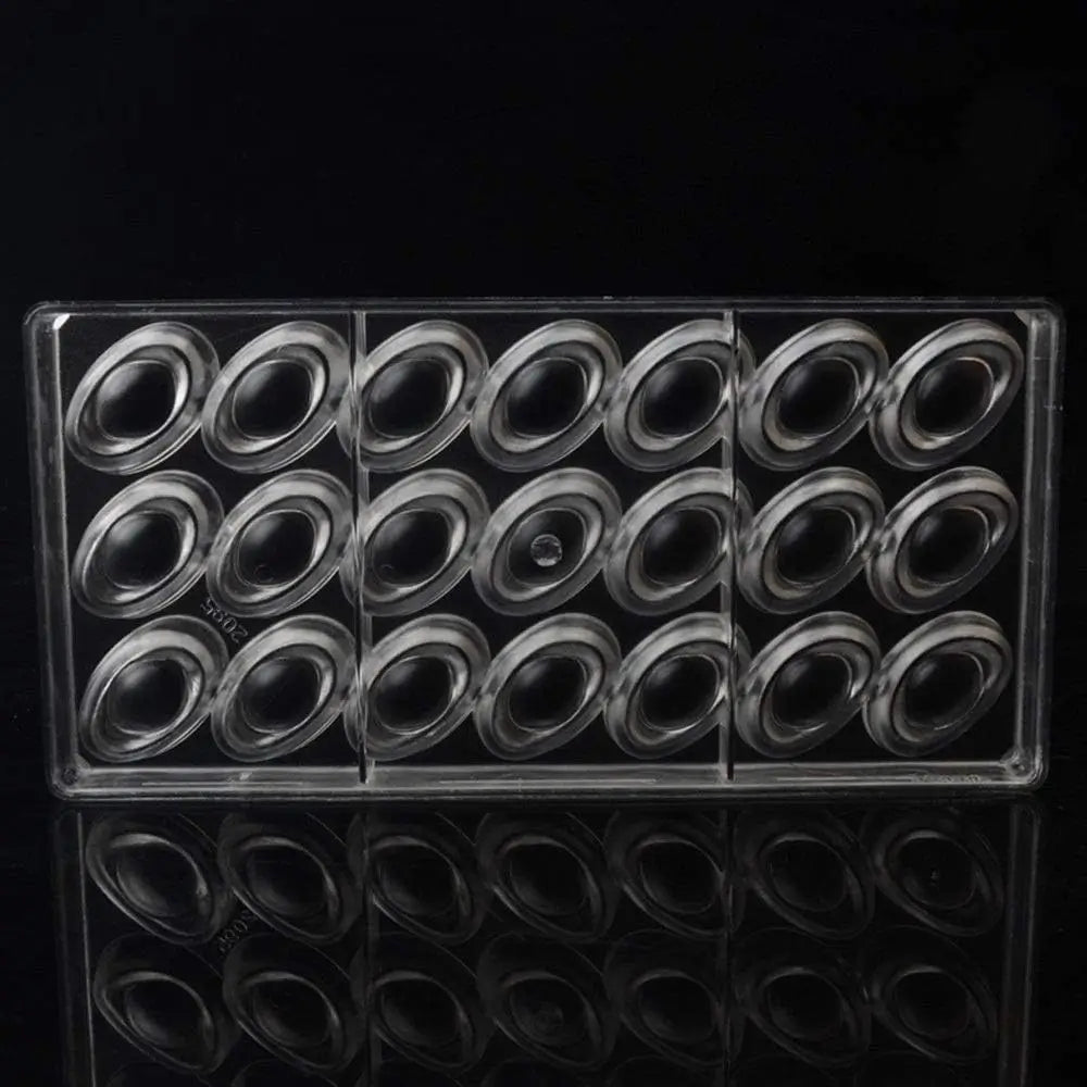 19342 / Professional Polycarbonate Chocolate Mold  3D Gold Ingot 21 Cavity Candy Mold For New Year